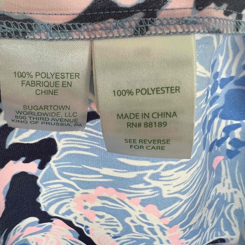 Lilly Pulitzer Large Dusk Jumpsuit Amore‎ Belted Adjustable Strap Straight-Cut - Picture 11 of 12